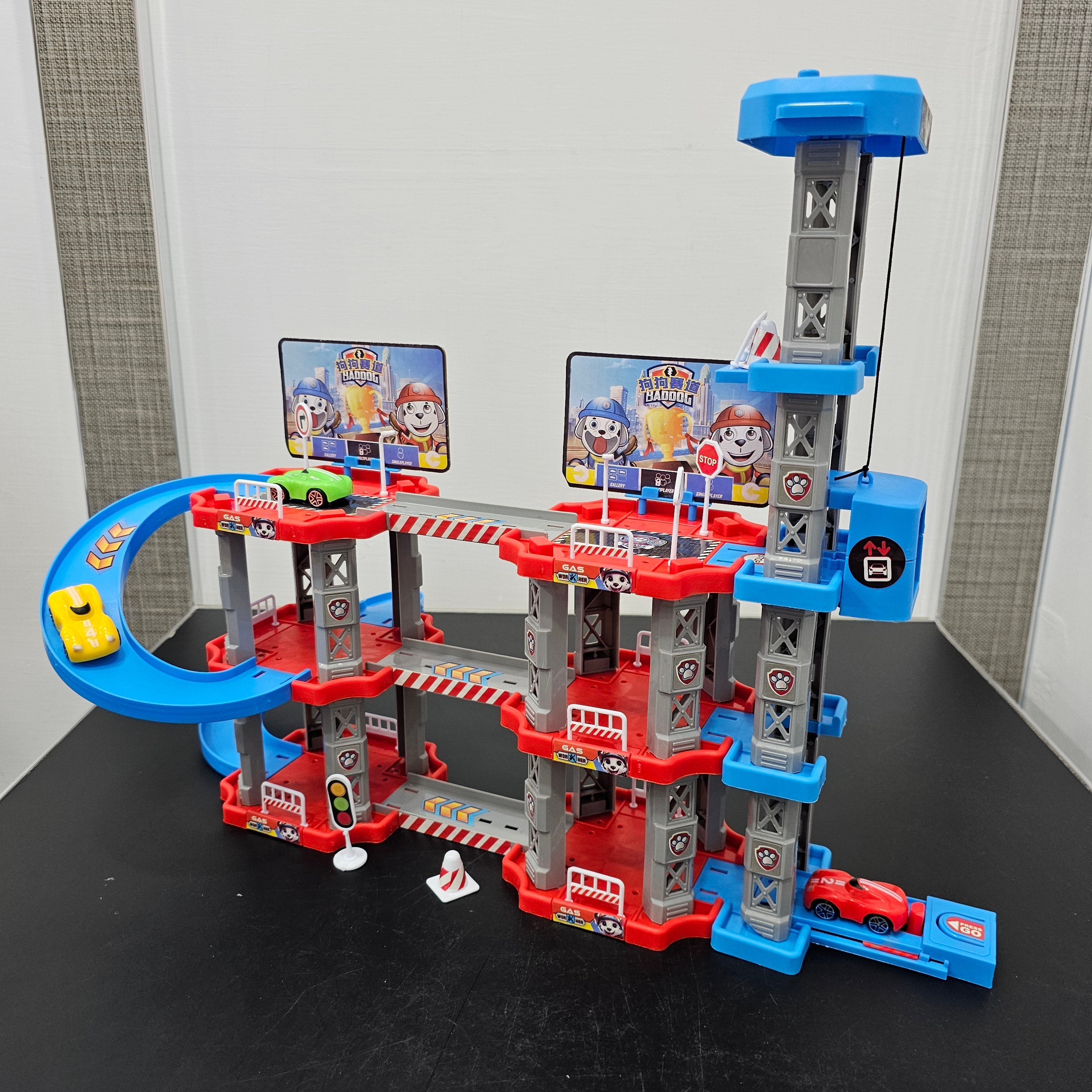 Parking Racing 75 Pcs Track Parking with 3 Cars – Bacha Toys