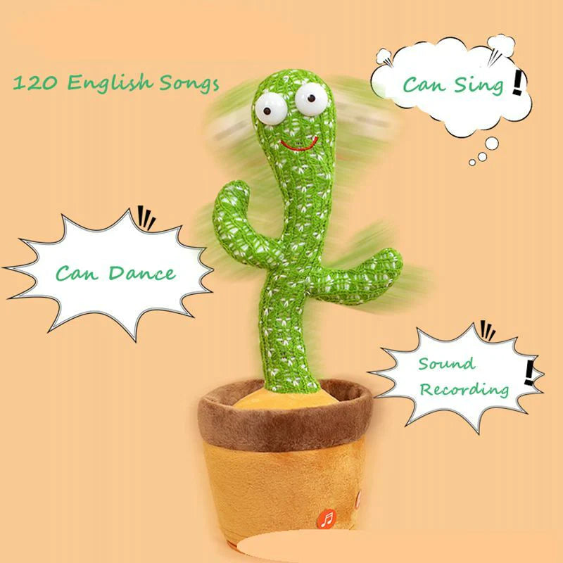 Dancing Cactus Toy | Music, Lights & Voice Repeating Fun - Bacha Toys