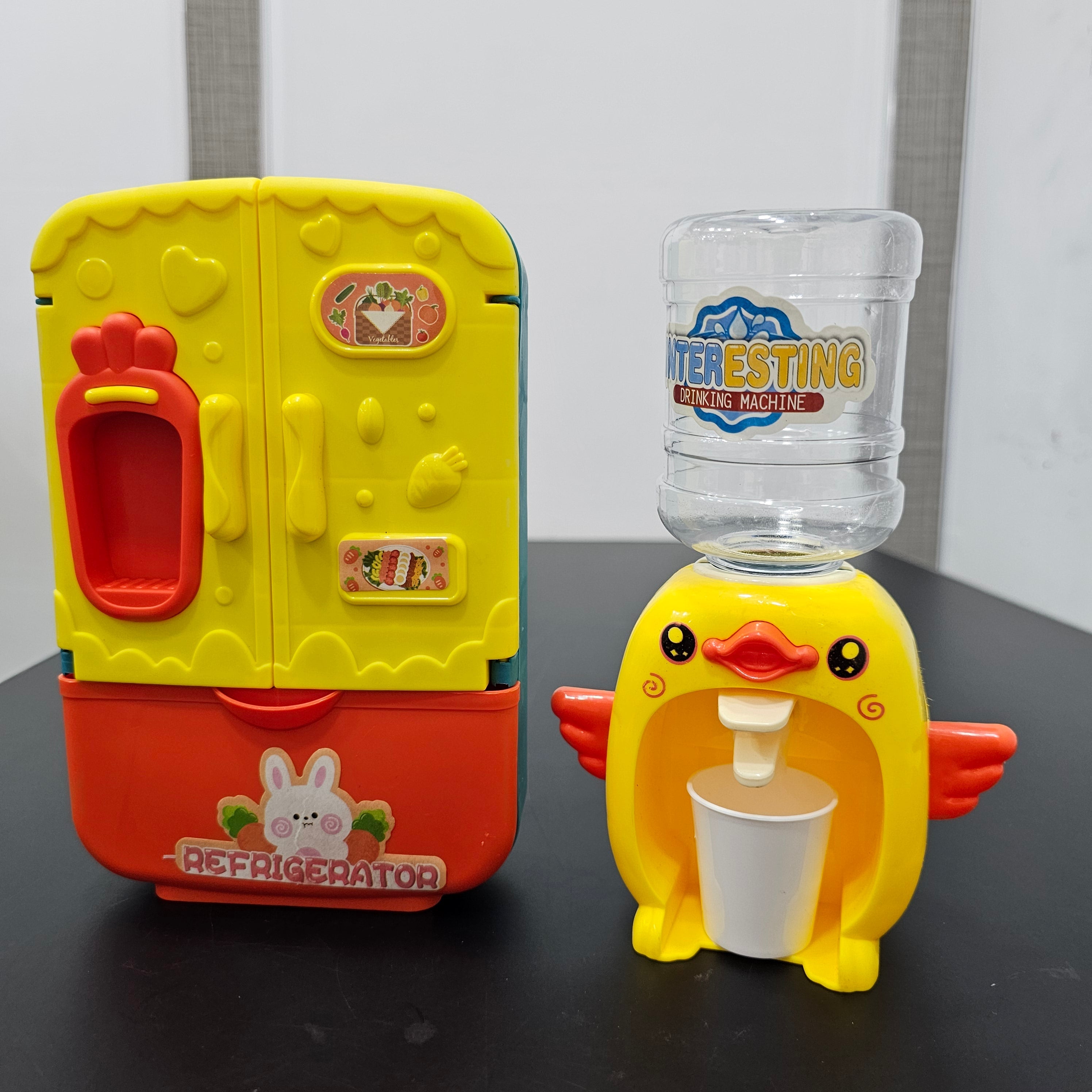 Duck Shape Water Dispenser with Mini Refrigerator - Bacha Toys