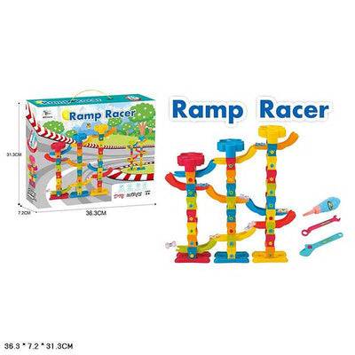 Circuit de course DIY Ramp Racer – Jouet de construction de 168 pièces pour enfants (3 ans et plus) | Bacha Toys