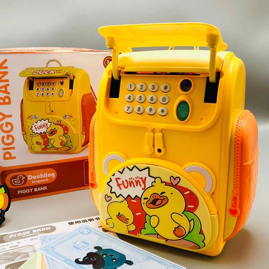 Duck School Bag Shaped Money Box | Cute & Fun Coin Bank for Kids - Bacha Toys