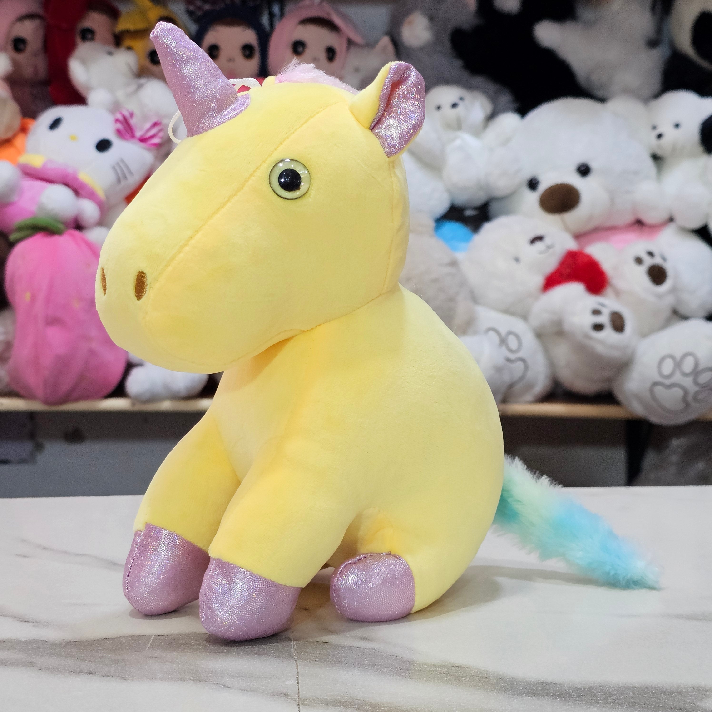 Unicorn Soft Toy – Yellow Colour 25cm | Bacha Toys