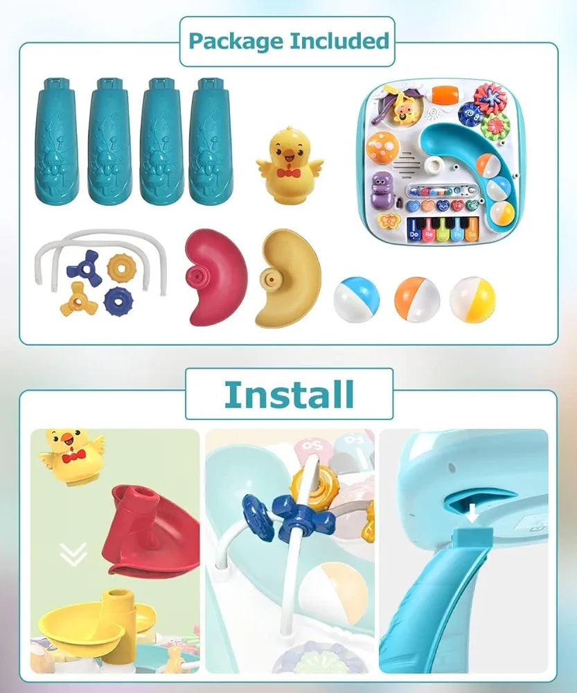 Musical Activity Table – Piano, Lights & Rolling Ball Fun - Bacha Toys