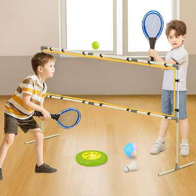 Ensemble de sport 4 en 1 – Kit de jeu de badminton, tennis, frisbee et volleyball | Bacha Toys