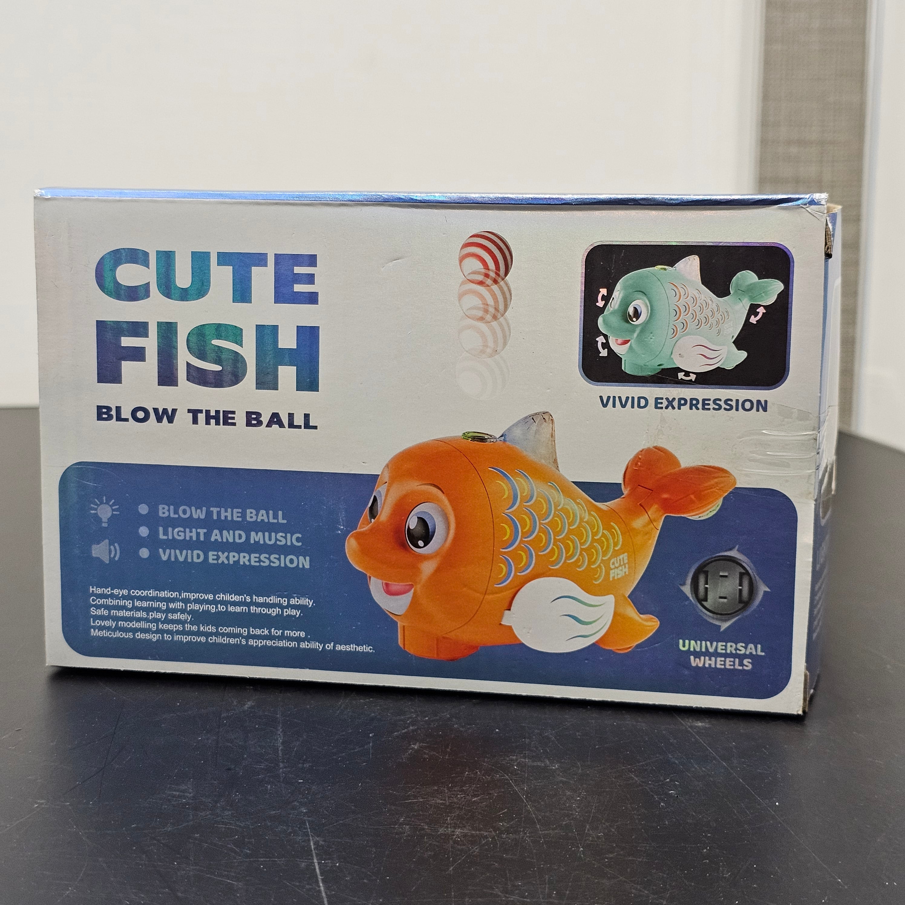 Cute Fish Blow the Ball Toy – Fun Air Blowing Game for Kids | Bacha Toys