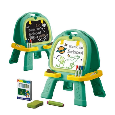 46 pièces tableau de dessin pour enfants – Chevalet double face avec spirographe et accessoires de peinture | Bacha Toys