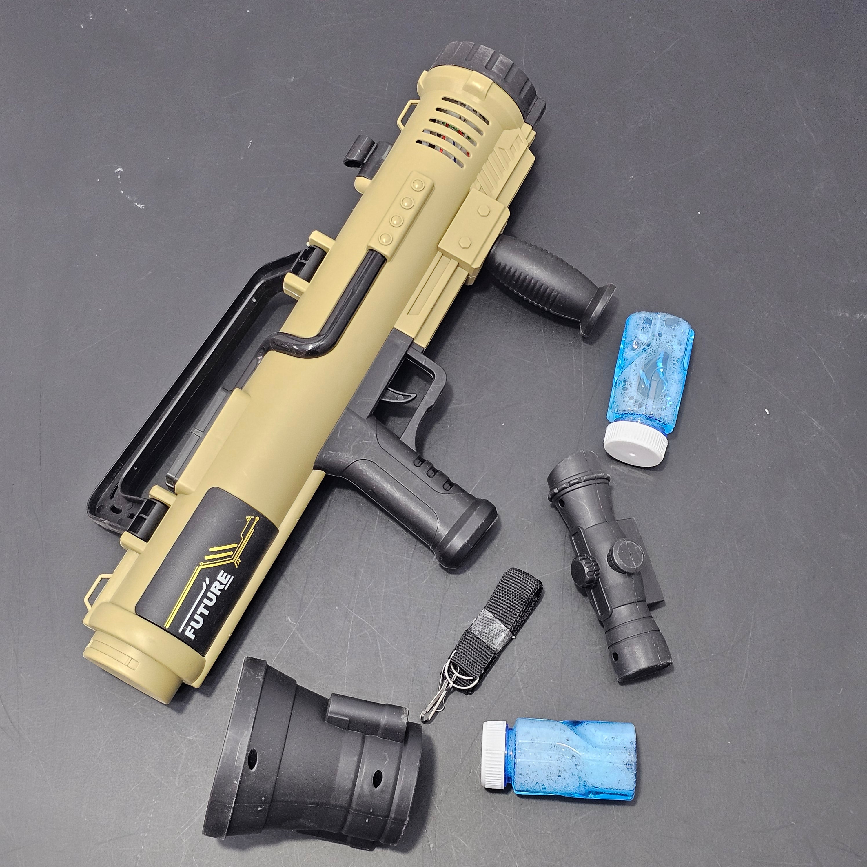 Electric Rocket Bubble Gun – Full-Automatic Bubble Blaster with Lights & Music | Bacha Toys