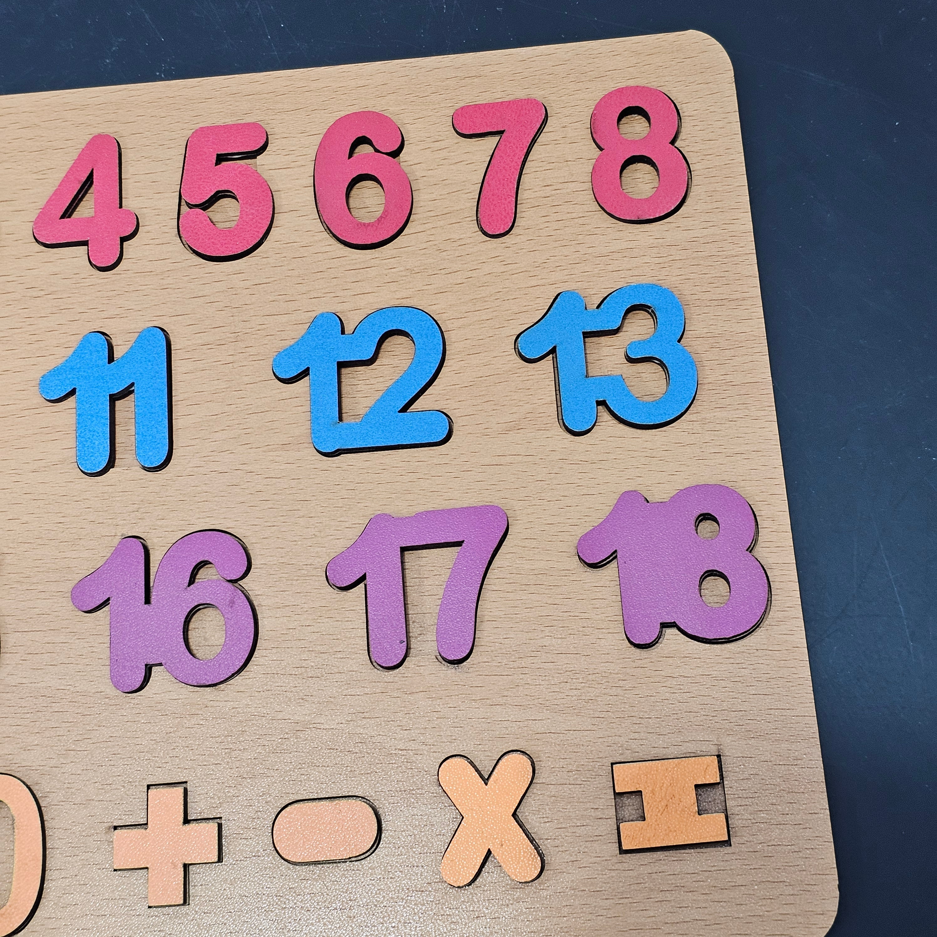 Wooden Counting Board – Montessori Math Learning Toy | Bacha Toys