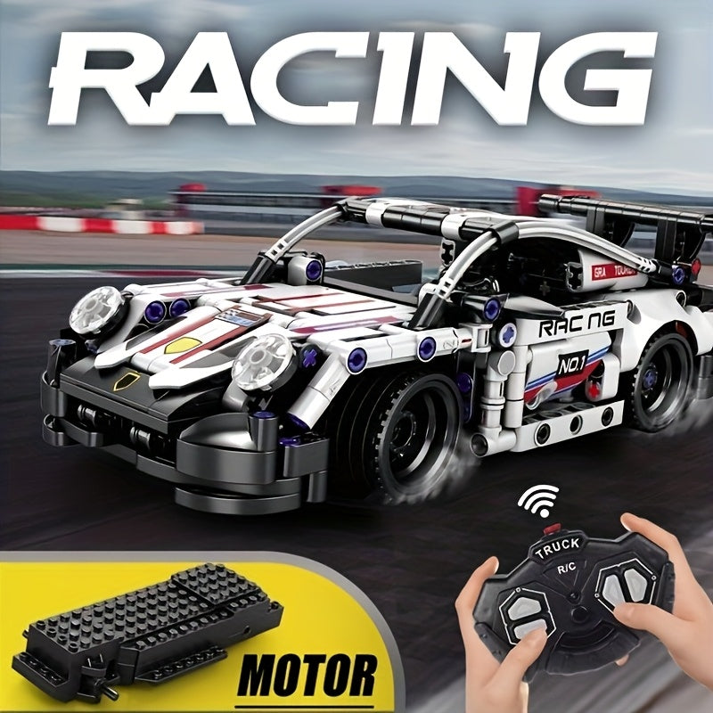 Remote Control Sports Car Building Block Set – 2.4 GHz, 386 Pieces | Bacha Toys
