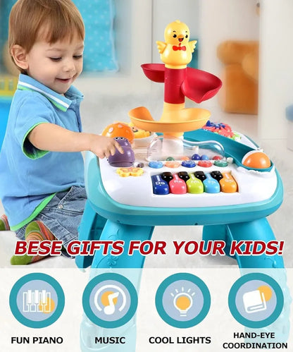 Musical Activity Table – Piano, Lights & Rolling Ball Fun - Bacha Toys