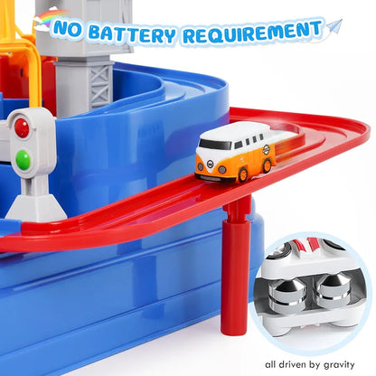 Car Adventure Track Set – Battery-Free Educational Fun - Bacha Toys