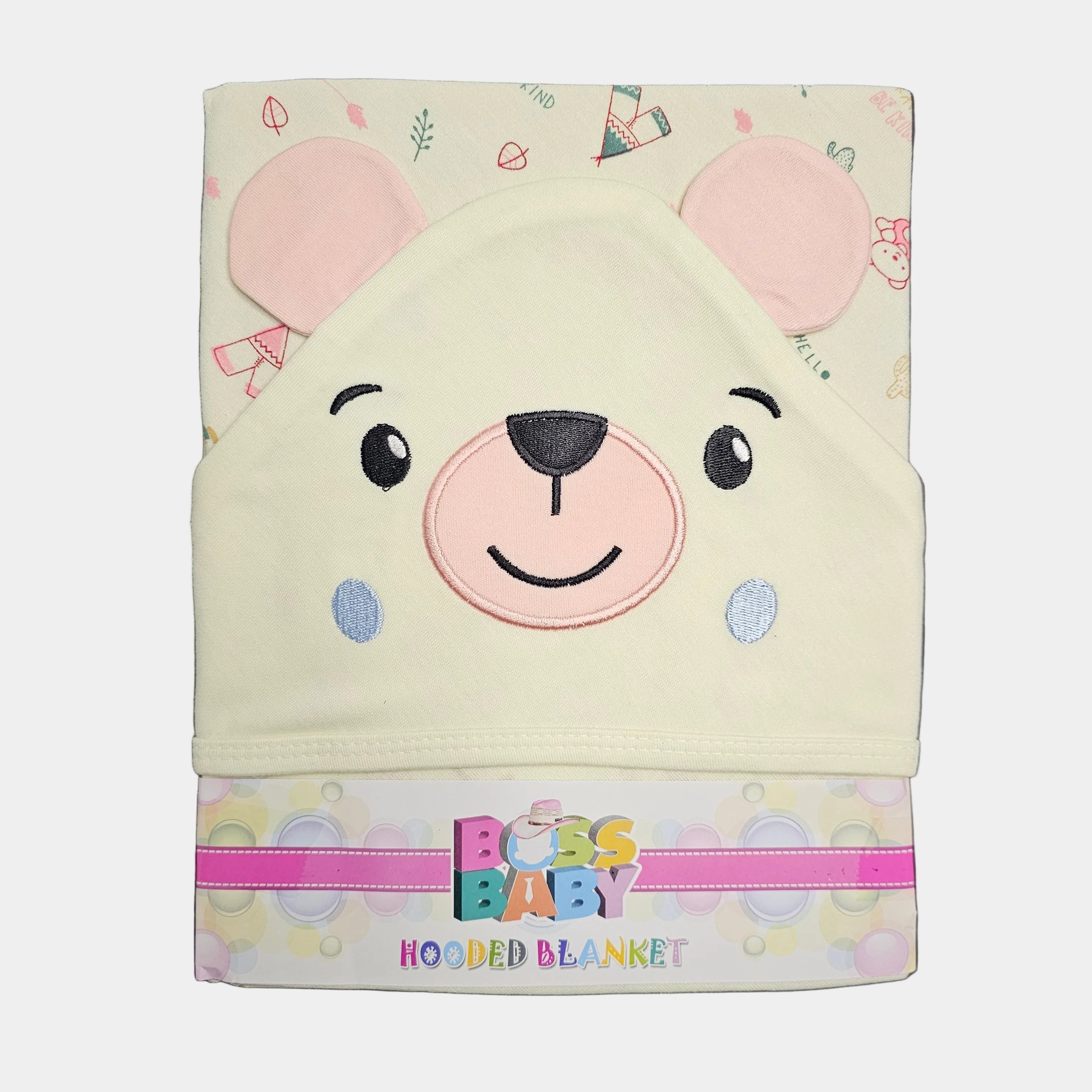 Bear Hooded Baby Blanket – Soft & Cozy Newborn Blanket | Bacha Toys