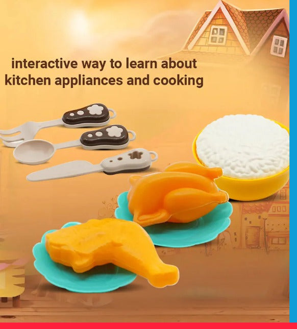 Mini Rice Cooker – Children's Simulation Household Appliance (11 Pcs Set) - Bacha Toys