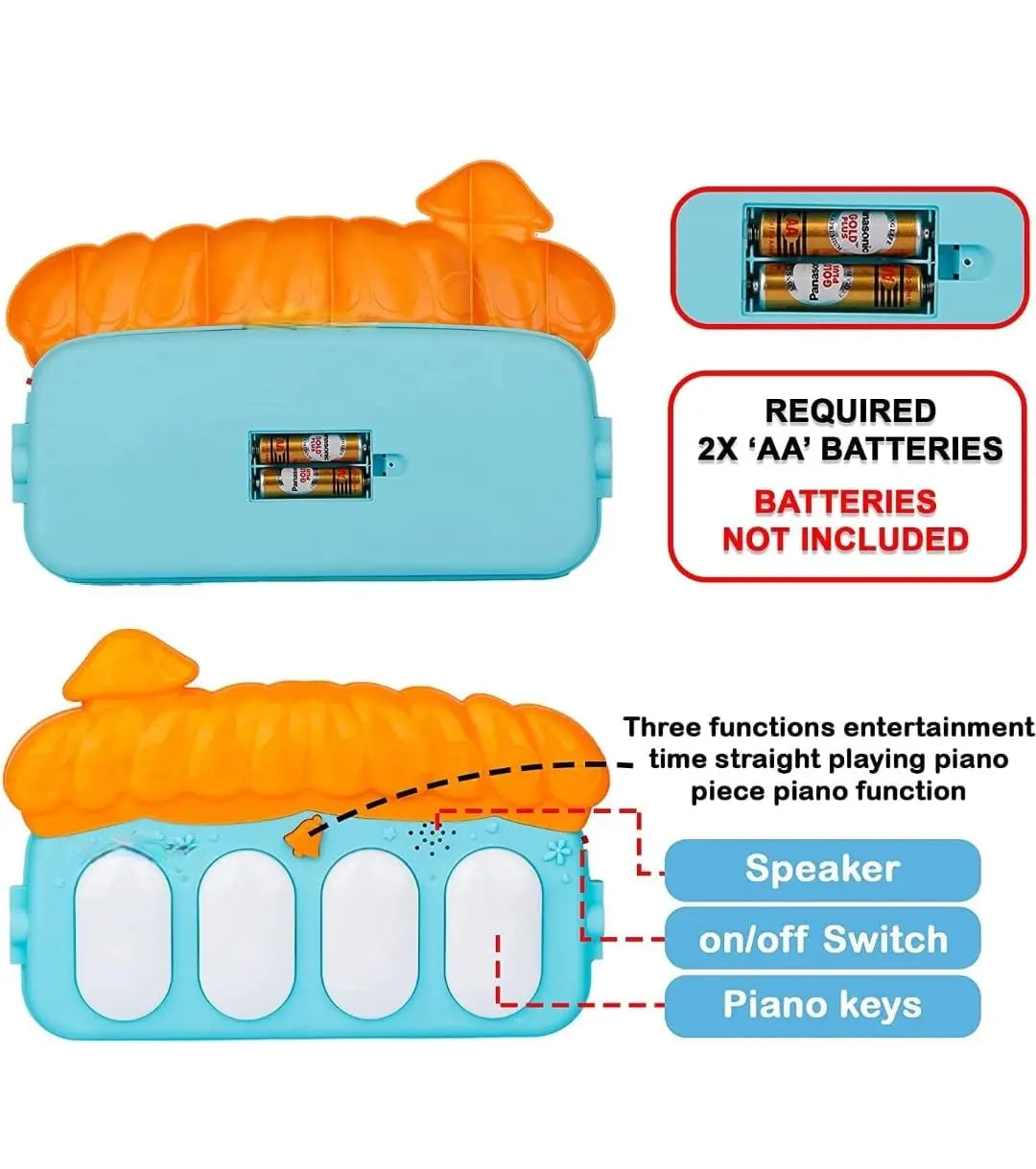 Haunger 3-in-1 Piano Fitness Rack Play Gym Activity for Babies | Bacha Toys