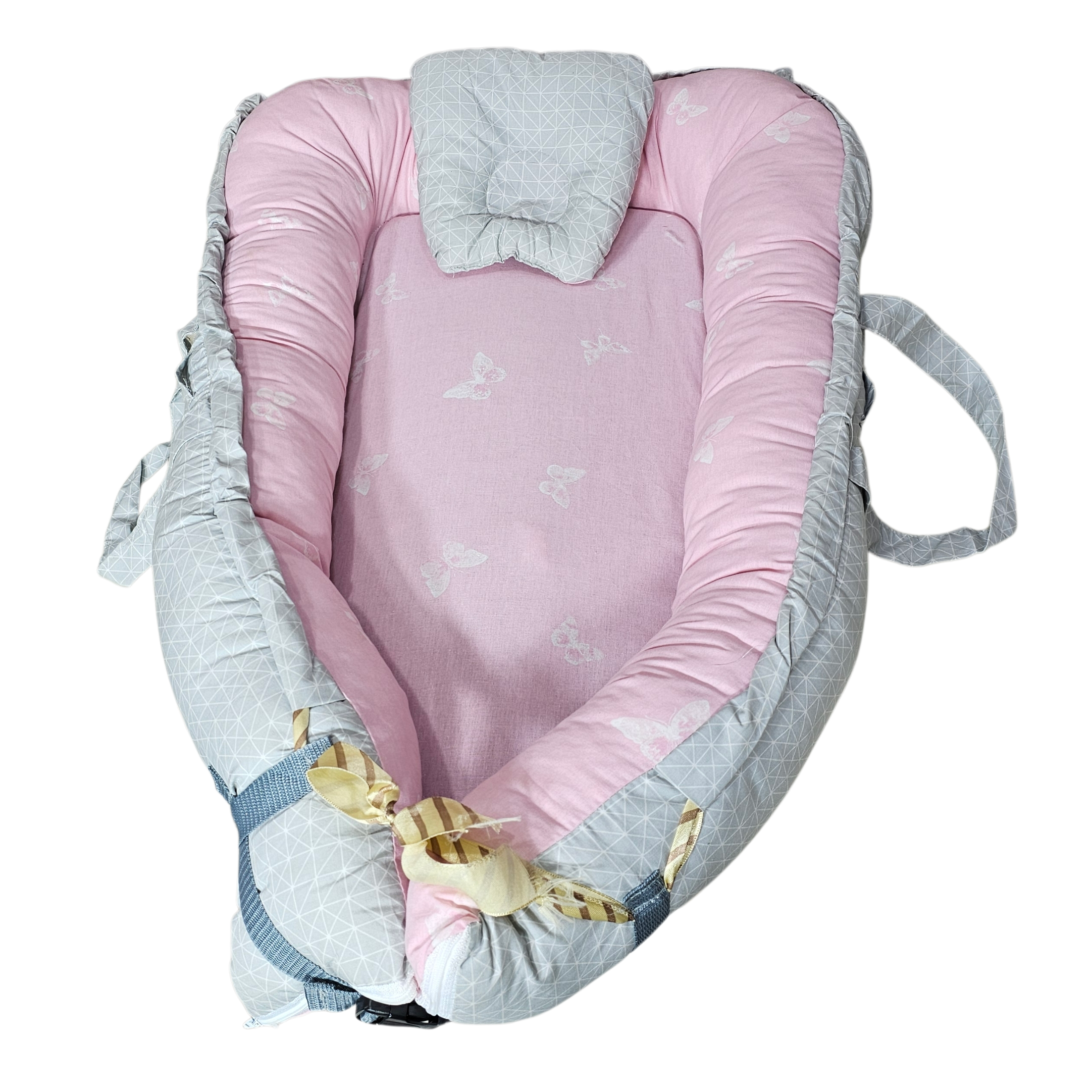 Baby Bedset with Rattles & Head Cushion – Cotton Fabric | Comfortable & Safe | Bacha Toys