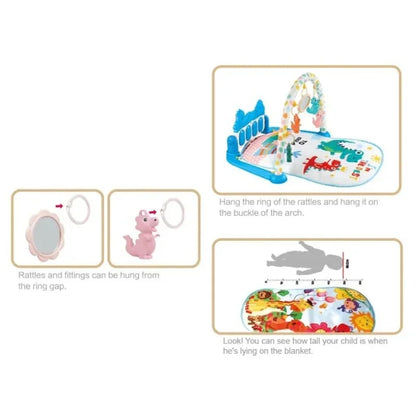 Word Dream 3 in 1 Piano Fitness Rack Play Gym for Babies | Bacha Toys