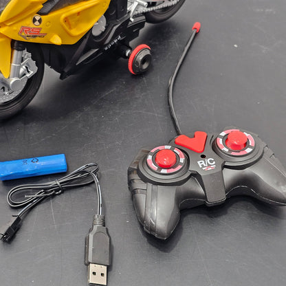 Race Moto 1:20 Remote Control Motorcycle – 360° Spin, Light & Sound Action | Bacha Toys