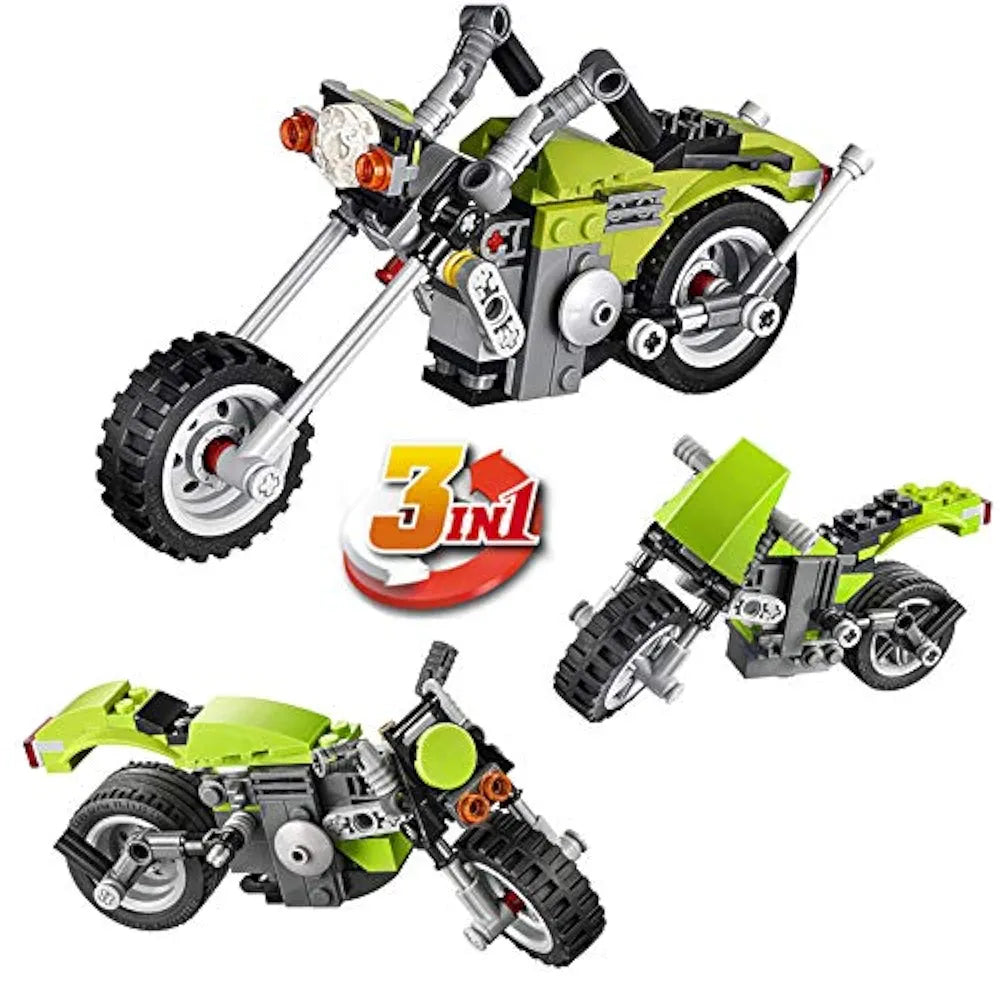 Architect Bricks Toy Set – Highway Cruiser 3-in-1 Building Kit (129+ Pcs) | Bacha Toys