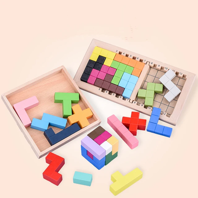 Fidtoy Puzzle Tetris en bois pour enfants