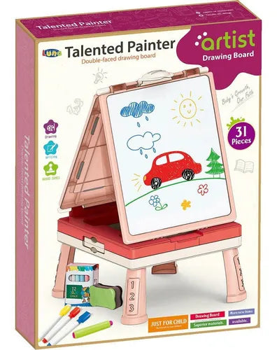 31 Pcs Tableau de Dessin Double Face pour Peintre Talentueux – Jouet d'Art Créatif pour Enfants | Bacha Toys