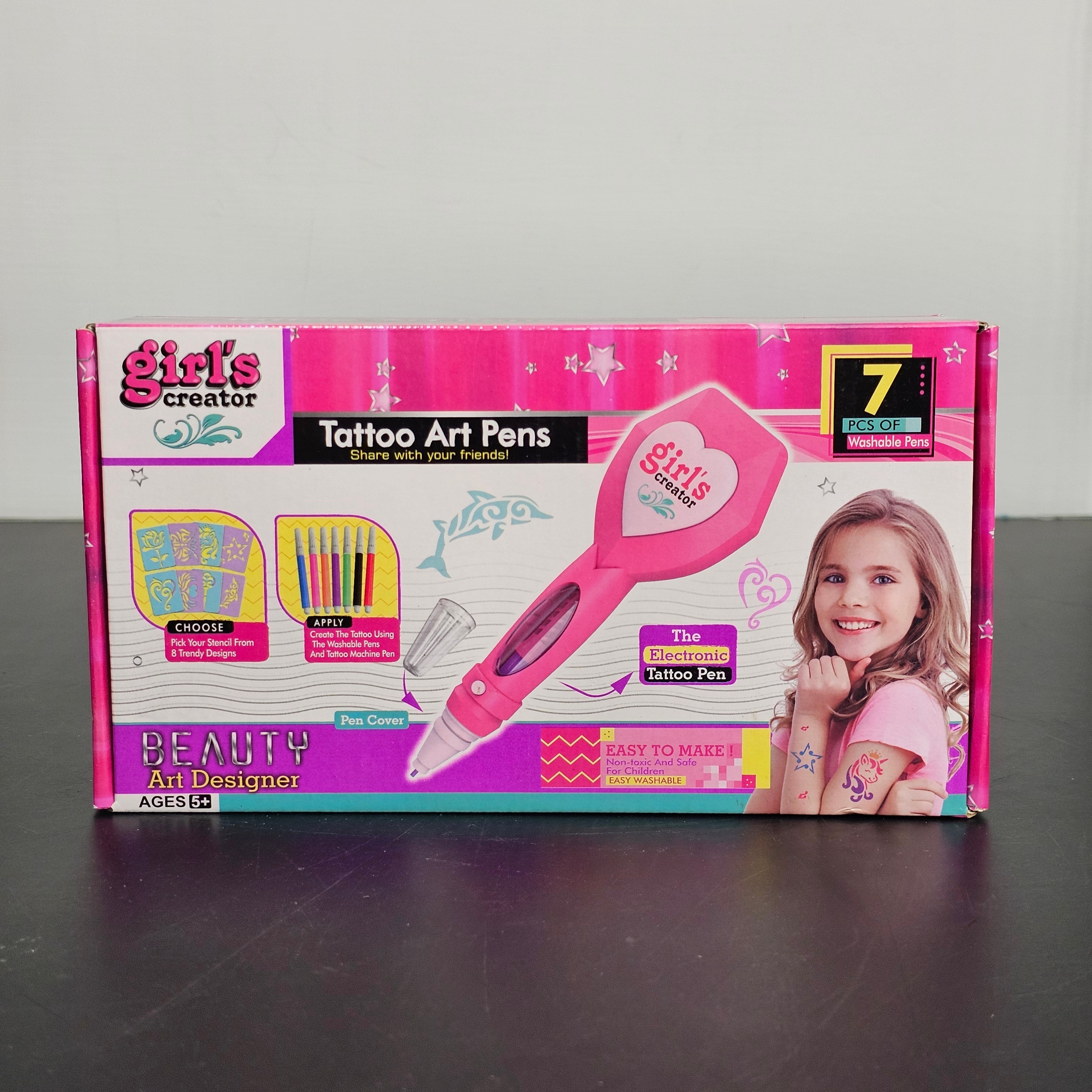 Girls Creator Tattoo Art Pens – Electronic Tattoo Pen Set | Bacha Toys