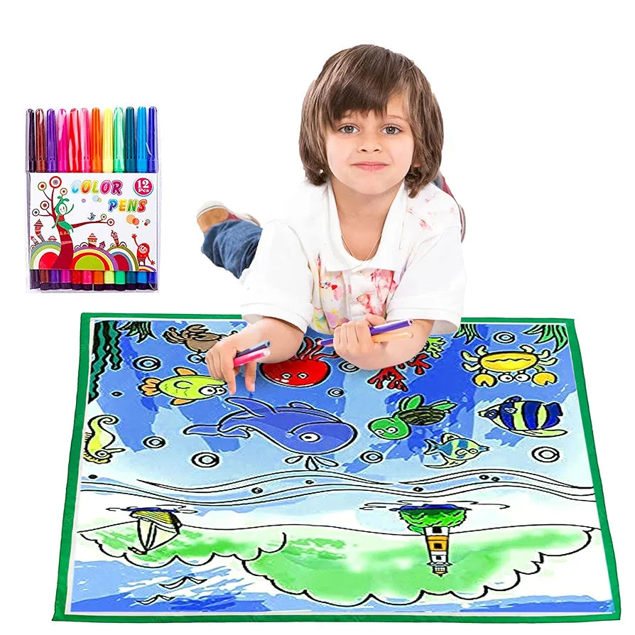 Kids’ Painting Mat with Colors – Easy Washable & Reusable | Bacha Toys