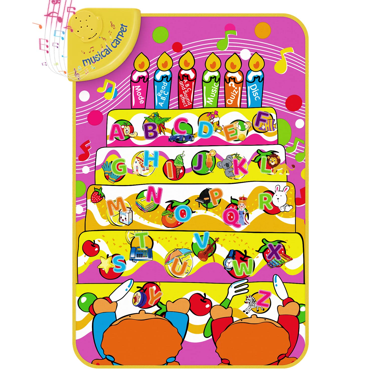 English Learning Mat | Musical & Educational Activity Mat for Kids - Bacha Toys