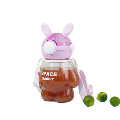 800ml Space Rabbit Bunny Water Bottle | Cute & Leak-Proof Hydration Bottle – Bacha Toys