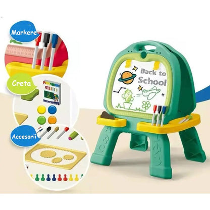 46 Pcs Artist Drawing Board for Kids – Double-Sided Easel with Spirograph & Painting Accessories | Bacha Toys