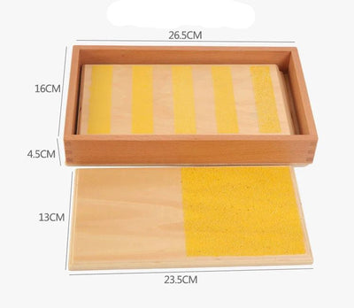 Montessori Rough and Smooth Touch Board in a Box | Sensorial Touch Material
