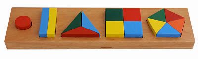 Montessori Fractions Geometric Board