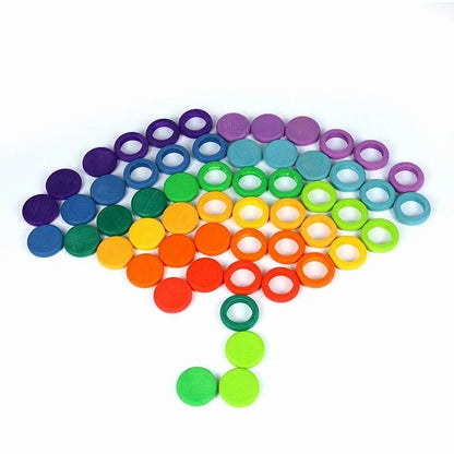 Rainbow Rings and Coins Set of 72