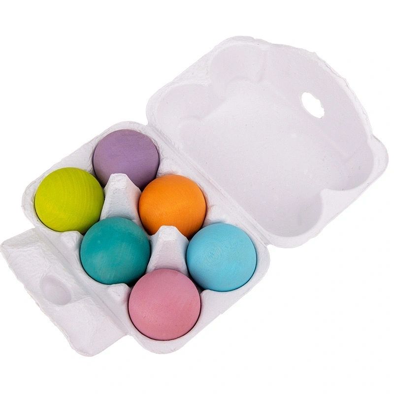 6 Premium Lime Wood Balls Assorted Styles