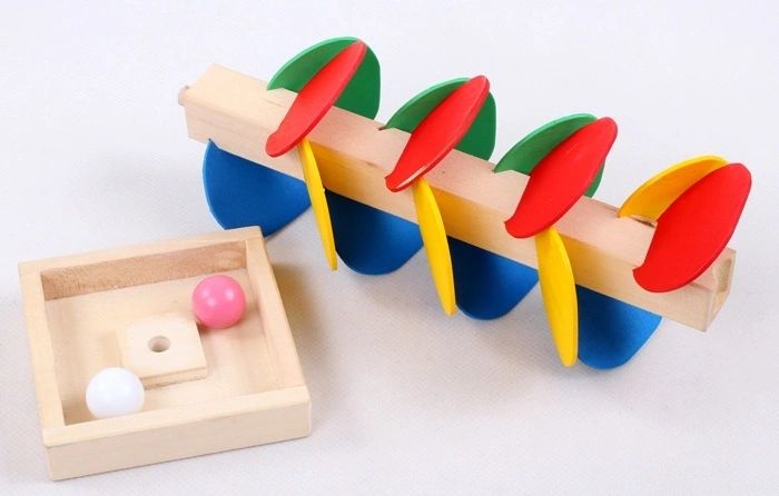 Wooden Marble Run Toy Mini Musical Tree
