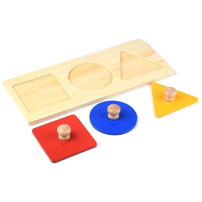 Montessori First Shape Geometric Puzzle Kids Knob Board