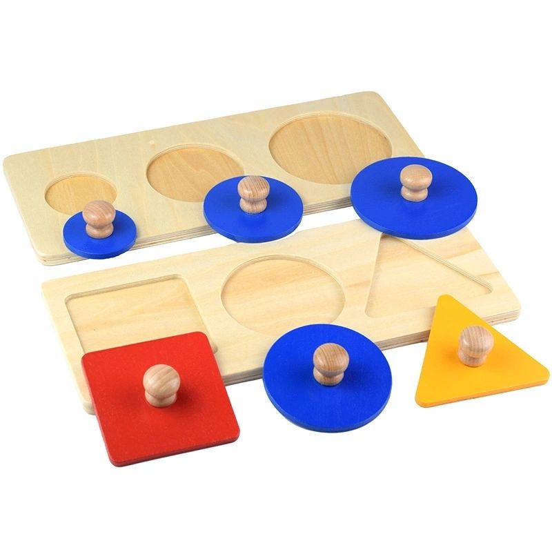 Montessori First Shape Geometric Puzzle Kids Knob Board