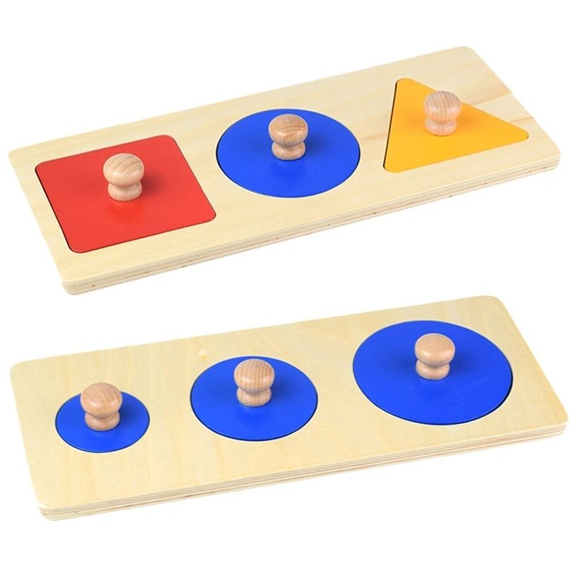 Montessori First Shape Geometric Puzzle Kids Knob Board