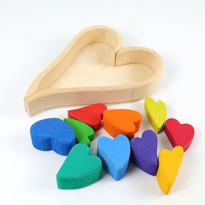 Jouet d'empilage Puzzles Cœurs Arc-en-ciel