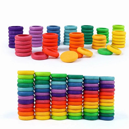 Rainbow Rings and Coins Set of 72