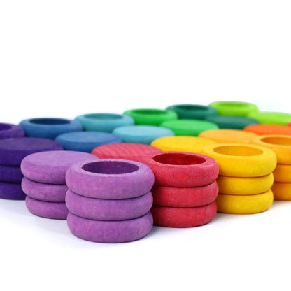 Rainbow Rings and Coins Set of 72