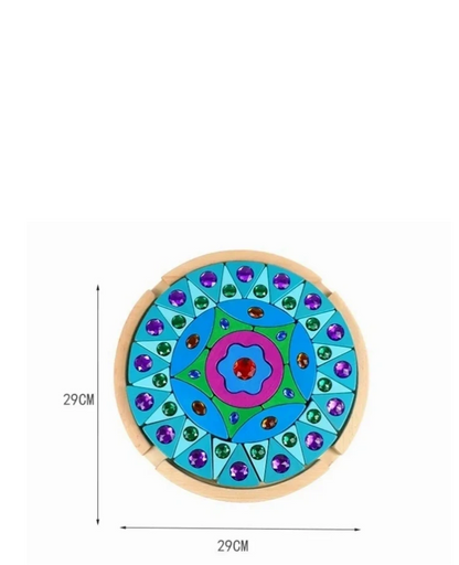 Mandala Gemstone Midnight Sparkling Building Blocks Puzzle Blocks