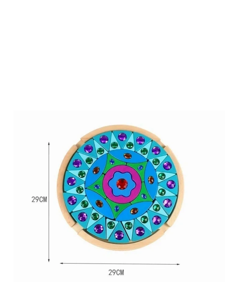 Mandala Gemstone Midnight Sparkling Building Blocks Puzzle Blocks