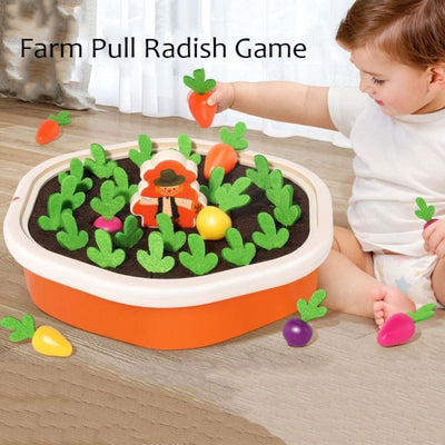 Jeu de mémoire Fidtoy Radish Farm Carrot Pulling pour enfants