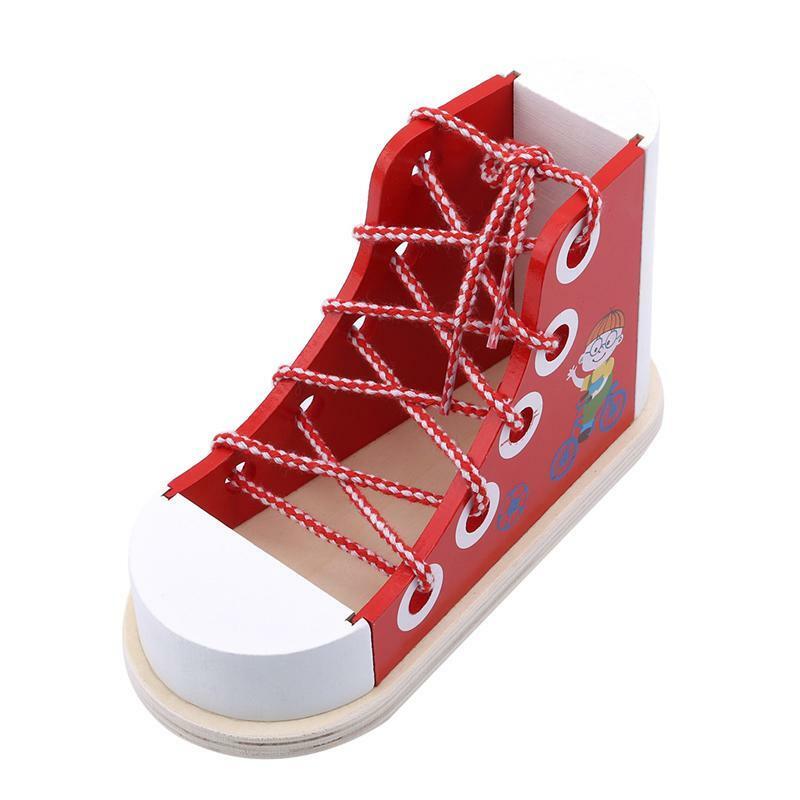 Wooden Shoe pencil holder, learning lacing, Pen and mobile Holder excellent gift