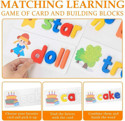 Fidtoy Jeu de l'Alphabet en Bois pour Apprendre l'Orthographe aux Enfants
