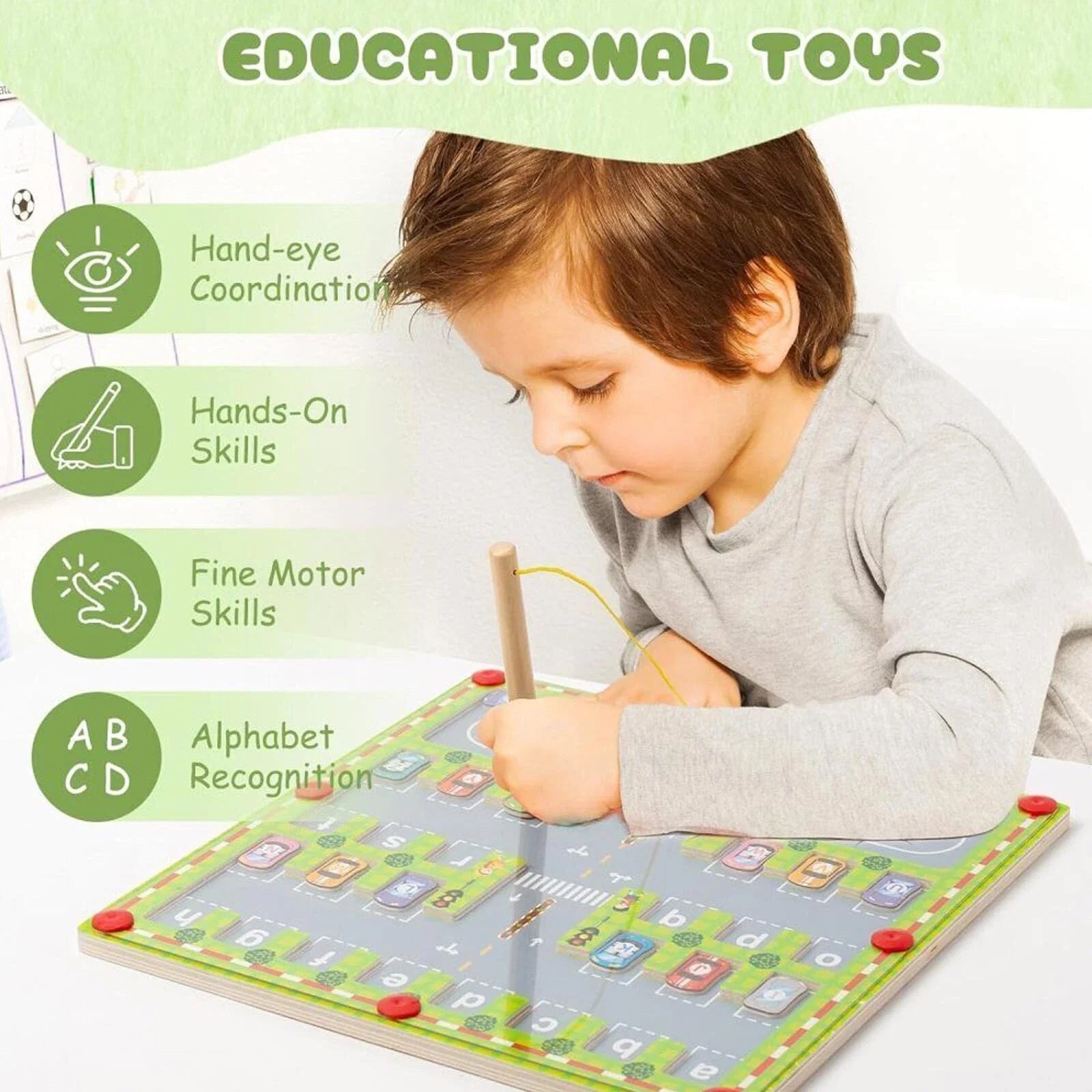 AlfaKids – Leren & Ontdekken – Magnetisch Alfabet Speelbord