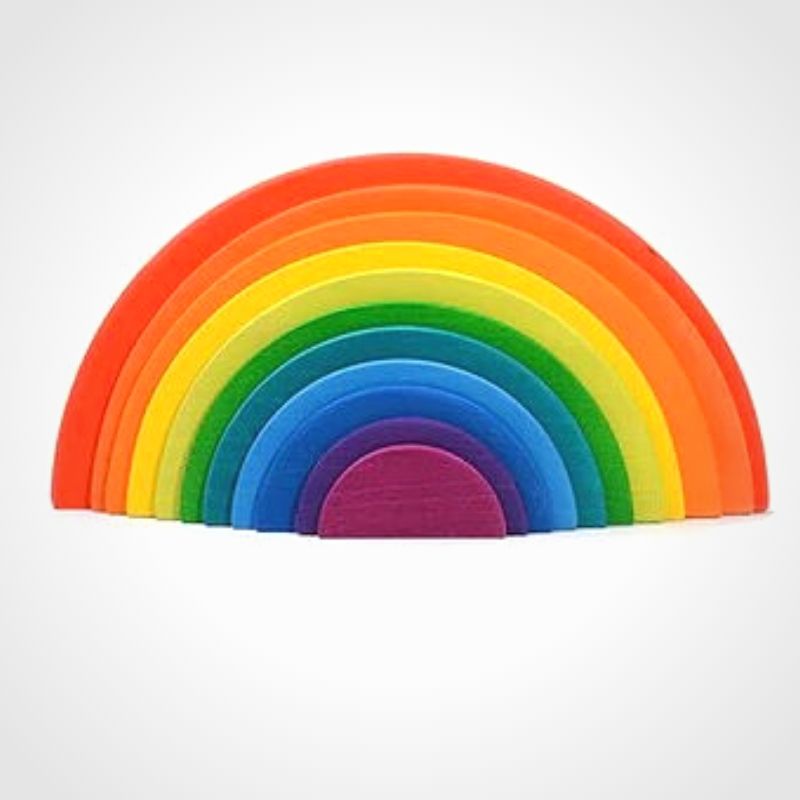 Wooden Rainbow semi circle  - Educational toy