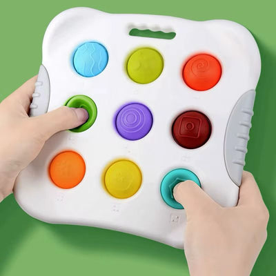 Pop-It Sensorial para Bebés y Niños Pequeños - Juguete de Viaje de Formas y Números