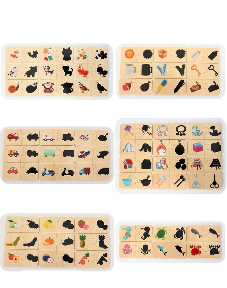 Shadow Matching Puzzles – Visual Discrimination and Logical Thinking Toy for Toddlers
