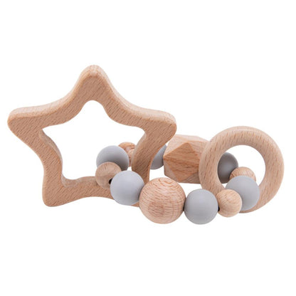 Silicone and Wood Teether